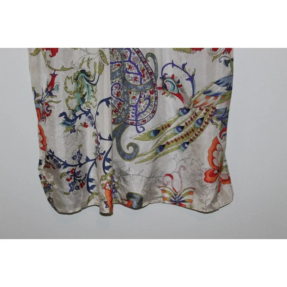 *Flaw 3J Workshop Johnny Was Scarf Back Sleeveless Button Collared Top XS H13638 - Picture 9 of 16